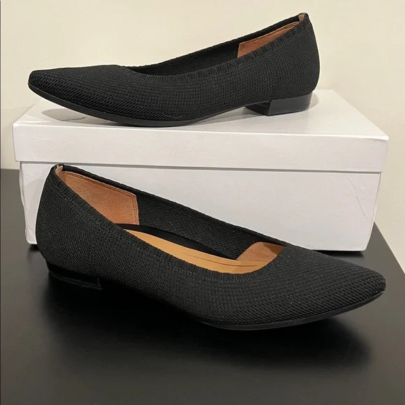 Vionic Dahlia Black Ballet Skimmer Flat Size 7.5 - Picture 4 of 15